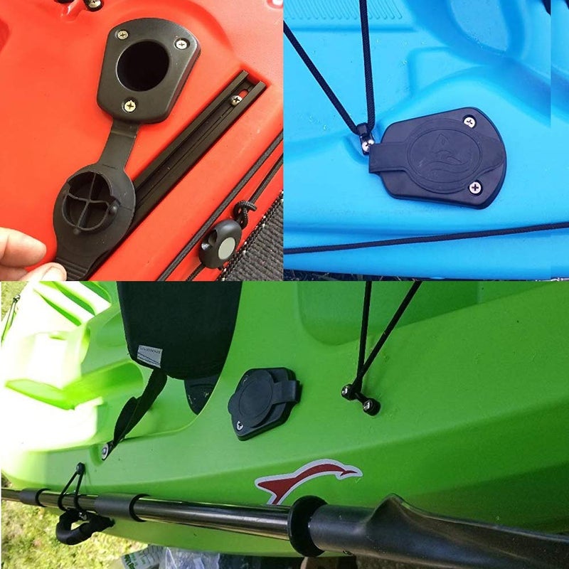 Anndason 2 Pcs Kayak Deck Plastic Flush Mount Fishing Boat Rod Holders and Cap Cover, Fishing Tackle Accessory Tool - Image 5